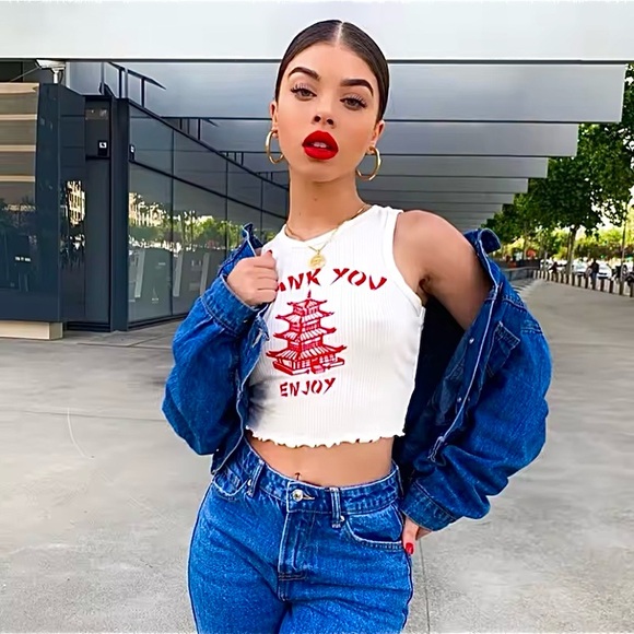 Thank you 🥡 takeout crop top - Picture 4 of 16